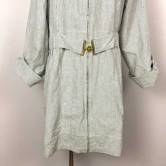 Vintage Y2K Coogi Zip front belted dress with vertical stripes 1X - Picture 4 of 13